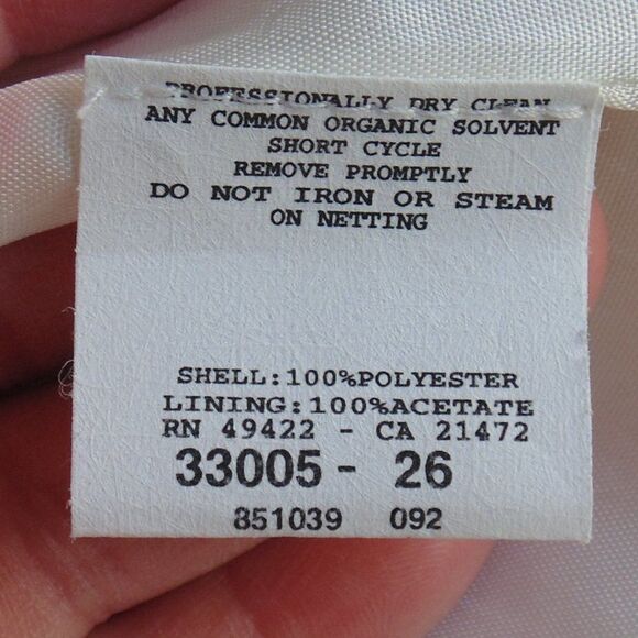 Jessica McClintock GUNNE SAX Dress, Junior 3/S, Strapless, White/Gold, Bow - Picture 12 of 13